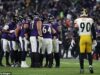 Os fãs da NFL ficam sem palavras porque o jogo dos playoffs Ravens-Steelers foi adiado por um motivo muito estranho.